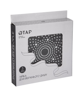 Лійка для верхнього душу Qtap Hlavova D 230 мм чорна матова (QTHLA107BLM45788)