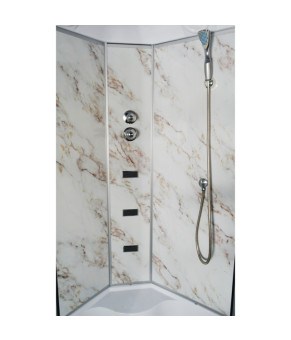 Гидробокс TKF90 Мрамор BG 90x90x215 глубокий поддон ( А0045232 )