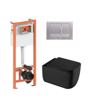 Готове рішення Qtap для ванної Gemini Ultra Quiet 530х365х373 + інсталяція Nest 4 в 1 (квадратна клавіша Satin) SD00052296