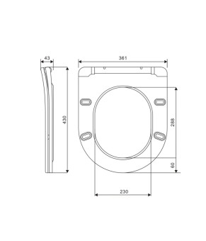 Сиденье для унитаза Qtap (Jay 490, Swan 490) с микролифтом Slim QT99SC6106W
