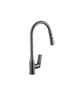 Комплект кухонна мийка Kroner Schwarze-6350HM PVD + змішувач Graz-GRP030 + дозатор Spender-026