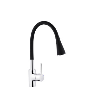 Комплект кухонна мийка Kroner Gebürstet-6050HM + змішувач Küche-C031BLK + дозатор Spender-016