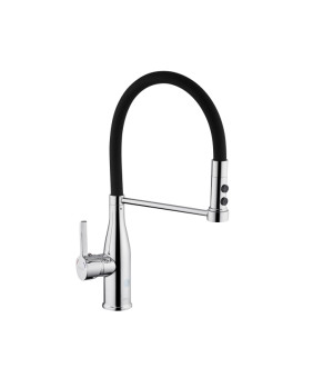 Комплект кухонна мийка Kroner Gebürstet-6050HM + змішувач Ersel-C03111BLK + дозатор Spender-016
