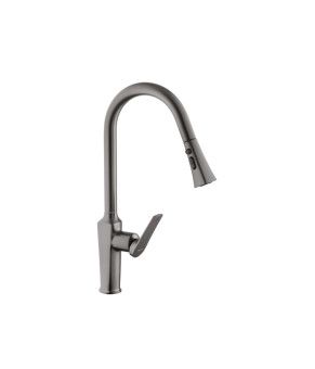 Комплект кухонна мийка Kroner Schwarze-6350HM PVD + змішувач Makon-GRP030-T + дозатор Spender-SCH049
