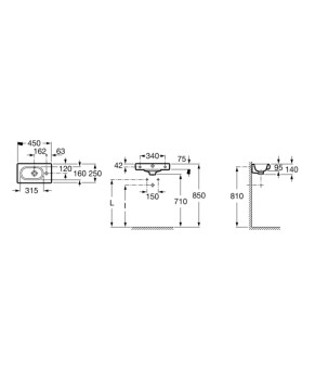 Раковина Roca Meridian A327248000