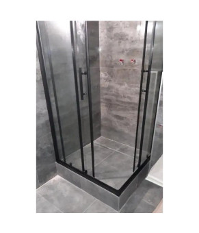 Душевая кабина Aquanil Indiana Black 75х75x190 см прозрачное стекло черный профиль