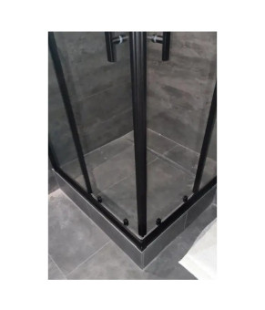 Душевая кабина Aquanil Indiana Black (100*90 см) прозрачное стекло черный профиль