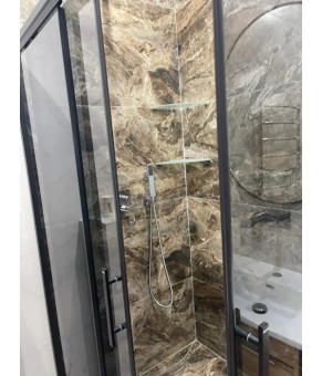 Душевая кабина Aquanil INDIANA 100х100х190 см тонированное стекло с черным профилем (INDIANA80SmokeBlack)