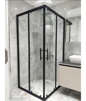 Душова кабіна Aquanil Unimar 120х120х190 см чорний профіль (UNIMAR120x120BLACK)