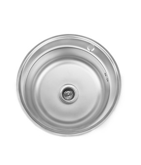 Кухонная мойка Lemax нержавеющая сталь декор + сифон (LE-5014 DE)