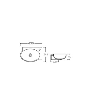 Раковина Qtap Leo 430x285x160 White (QT11111008RW)