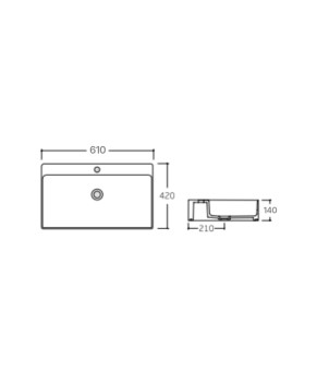 Раковина Qtap Nando LT 610х420х140 White (QT12116146W)