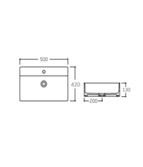 Раковина Qtap Nando LT 500х420х130 White (QT12116146AW)