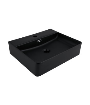 Раковина Qtap Nando LT 500x420 Matt black (QT12116146AMB)