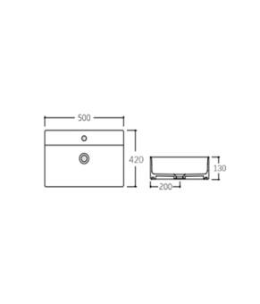 Раковина Qtap Nando LT 500x420 Matt black (QT12116146AMB)