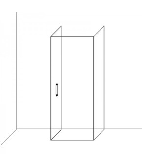 Душевая кабина пристенная DUSEL A-518B 100х100х195 распашная, профиль черный, стекло прозрачное