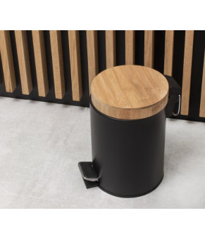 Корзина для мусора YOKA BIN BLACK BAMBOO 3л. для ванной комнаты (CH.BIN-BLK)