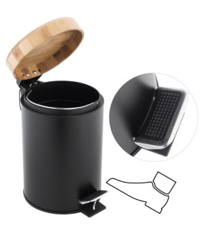 Корзина для мусора YOKA BIN BLACK BAMBOO 3л. для ванной комнаты (CH.BIN-BLK)