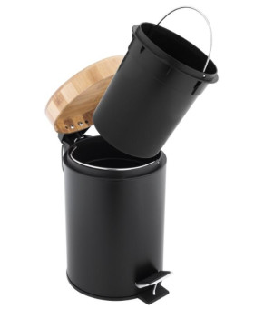 Корзина для мусора YOKA BIN BLACK BAMBOO 3л. для ванной комнаты (CH.BIN-BLK)
