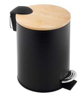 Корзина для мусора YOKA VINI BLACK BAMBOO 3л. для ванной комнаты (CH.VINI-BLK)
