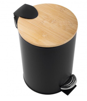Корзина для мусора YOKA VINI BLACK BAMBOO 3л. для ванной комнаты (CH.VINI-BLK)