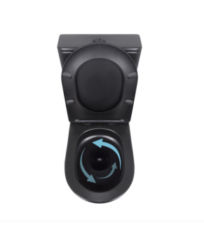 Унитаз напольный Qtap Scorpio Ultra Quiet безободковый Soft-close MATT BLACK (QT14226088AMB)