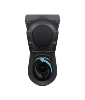 Унитаз Qtap Robin Ultra Quiet безободковый Soft-close, Черный матовый (QT13226083AMB)