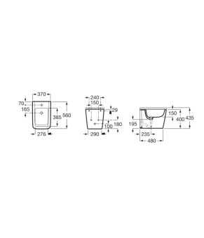 Биде Roca Inspira Square A357537000