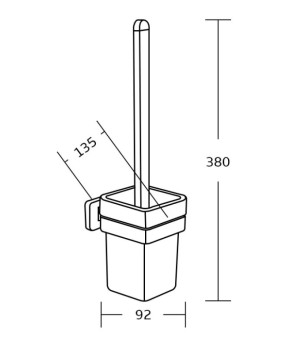 Ёршик для унитаза VBI MARS 2 NICKEL (VBI-040110NI)