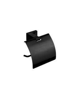 Держатель для туалетной бумаги с крышкой VBI MERCURY BLACK 