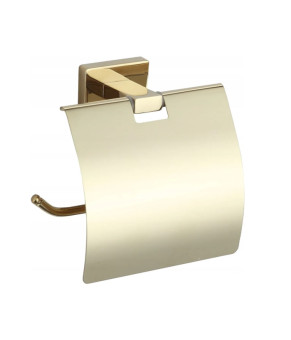 Держатель для туалетной бумаги с крышкой VBI MERCURY GOLD 