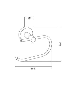 Держатель для туалетной бумаги VBI VENUS 2 NICKEL
