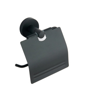 Держатель для туалетной бумаги с крышкой VBI VENUS BLACK 