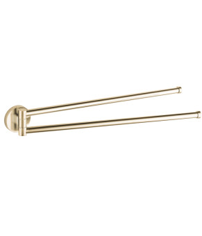 Вешалка для полотенец VBI VENUS BRUSH GOLD поворотная двойная (VBI-040018BG)