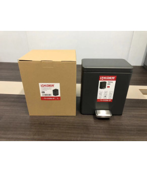 Ведро для мусора Koer TC-010306-07 прямоугольное с плавным закрытием 6 л графит (KR5602)