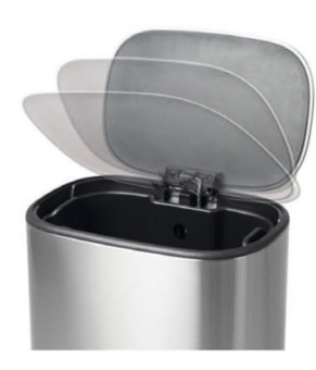 Ведро для мусора Mixxus Cubic-TC0112 SS Color 12л с плавным закрытием (MI7089)