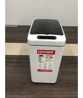 Сенсорное прямоугольное ведро для мусора Koer TC-020408-08 8 л, белый матовый (KR5589)