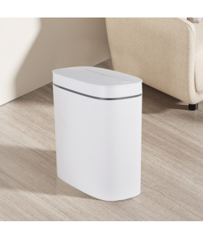 Мусорное ведро сенсорное овальное Mixxus Flat-TC0109 White 9 л цвет белый (MI7074)