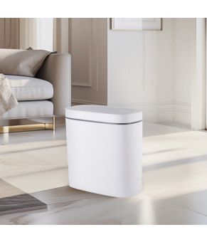 Мусорное ведро сенсорное овальное Mixxus Flat-TC0109 White 9 л цвет белый (MI7074)