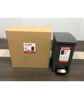 Ведро для мусора с плавным закрытием прямоугольное Koer TC-010108-07 8 л цвет графит (KR5591)