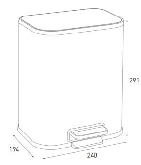 Ведро для мусора Mixxus Cubic-TC0105 SS Color 5л нержавеющая сталь (MI7088)