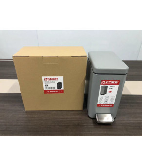 Ведро для мусора с плавным закрытием Koer TC-010206-07 6 л серое (KR5596)