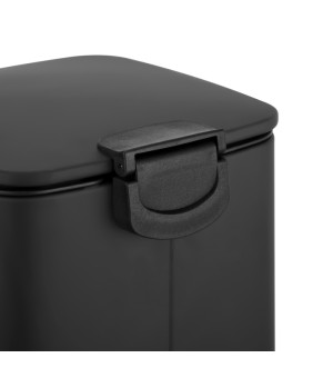 Відро для сміття з плавним закриттям квадратне Zerix Kubix-TC0106 Black 6 л чорний (ZX5890)