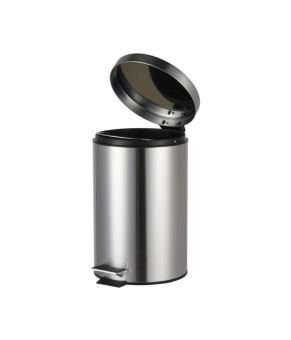 Мусорное ведро с плавным закрытием круглое Zerix Solo-TC0205 SS Color 5л цвет нержавейка (ZX5888)