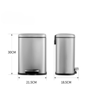 Ведро для мусора Mixxus Premium Style-TC0305 SS с плавным закрытием 5л (MI7060)