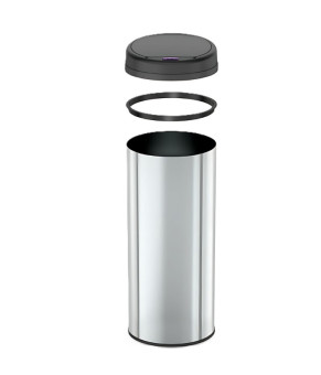 Сенсорное ведро для мусора Mixxus Premium Ellipse-TC0109 Chrome-Black 9л (MI7083)