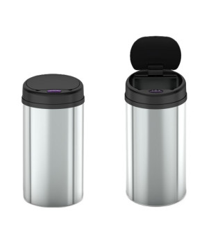 Сенсорное ведро для мусора Mixxus Premium Ellipse-TC0109 Chrome-Black 9л (MI7083)
