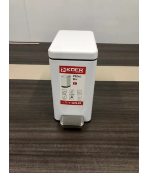 Ведро для мусора с плавным закрытием Koer TC-010206-08 6 л белое матовое (KR5595)