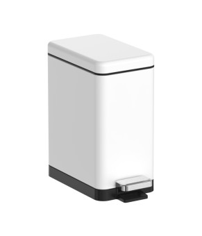 Ведро для мусора с плавным закрытием Koer TC-010206-08 6 л белое матовое (KR5595)