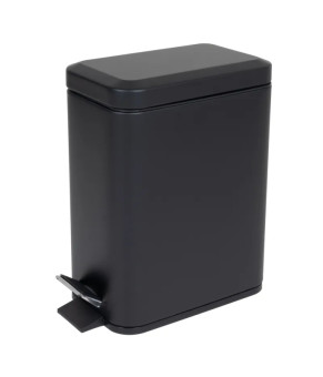 Ведро для мусора Zerix Sansa-TC0105 Black 5 л с плавным закрытием, черное матовое (ZX5894)